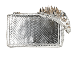 Artemis Spiked Shoulder Bag, Snakeskin, Silver, MII, DB, 2*